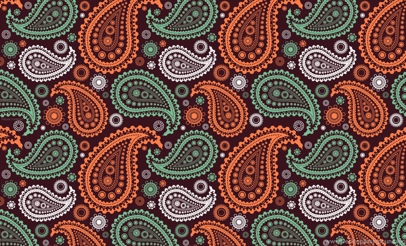 Modern Paisley Print Background