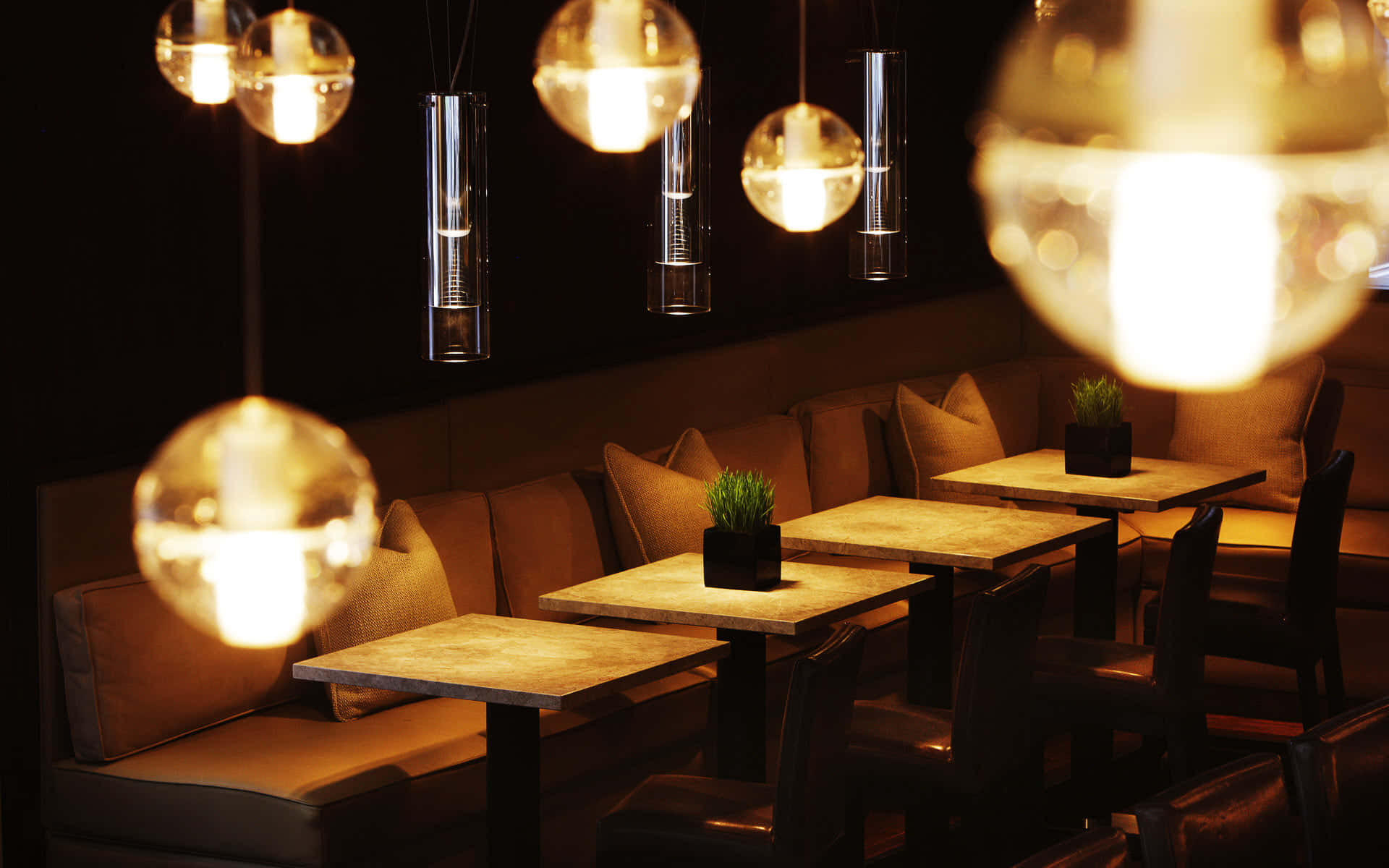 Modern Pendant Lighting Restaurant Ambiance.jpg Background