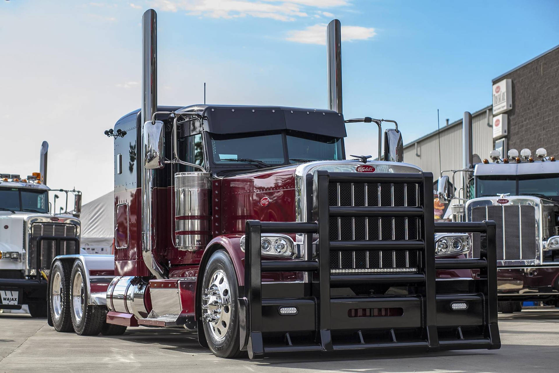 Modern Peterbilt 579 Semi-truck Background