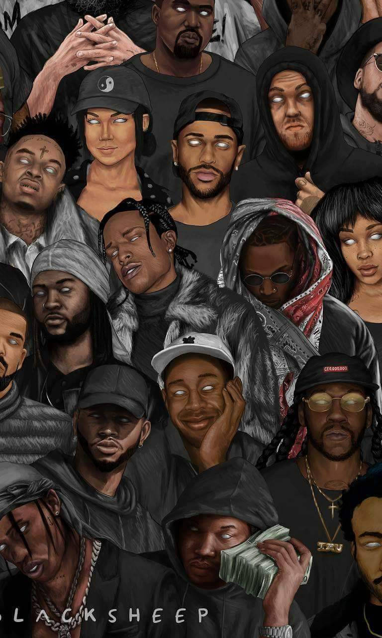 Modern Rappers Rap Computer Background