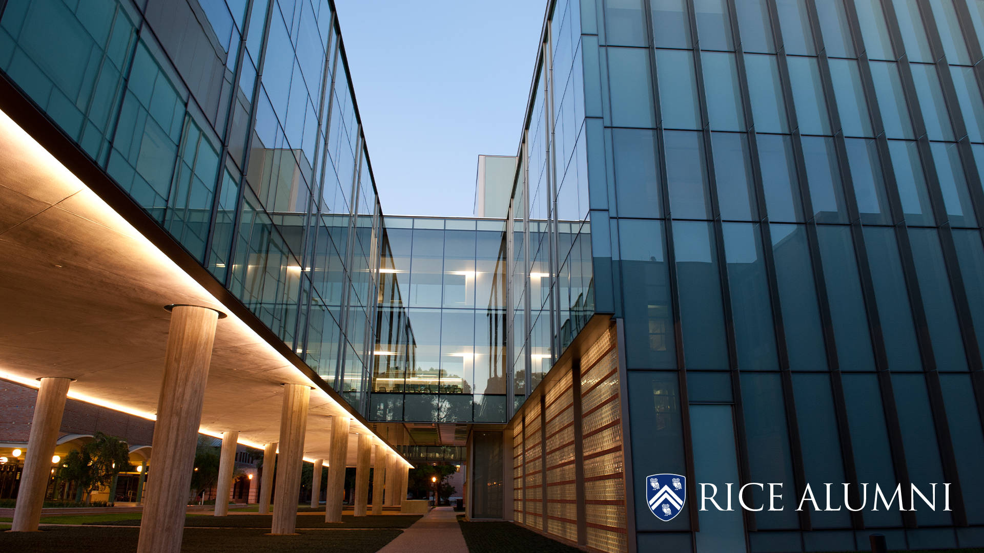 Modern Rice University Building Background