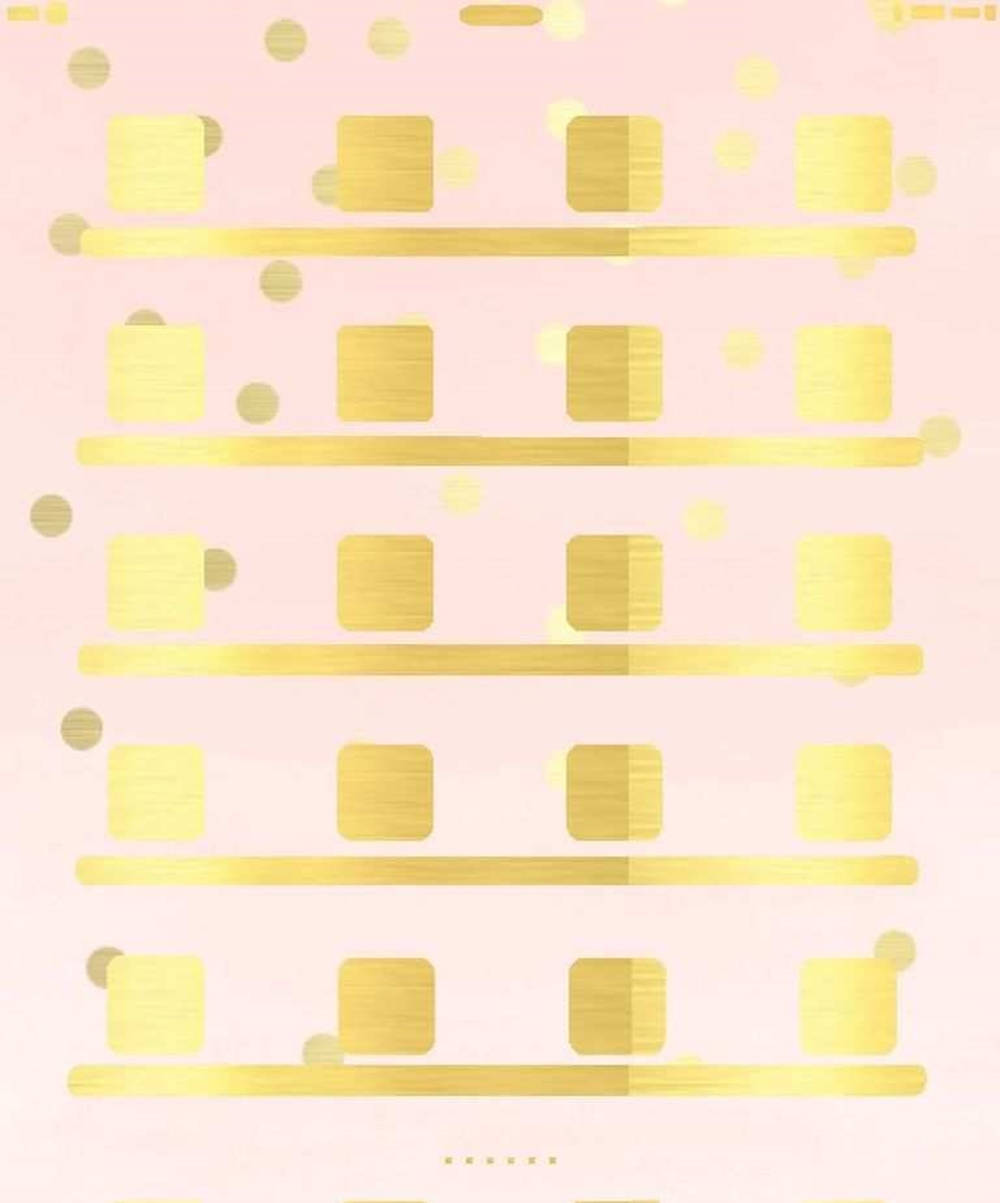 Modern Rose Gold Ipad Displaying Unique Widget Pattern Background