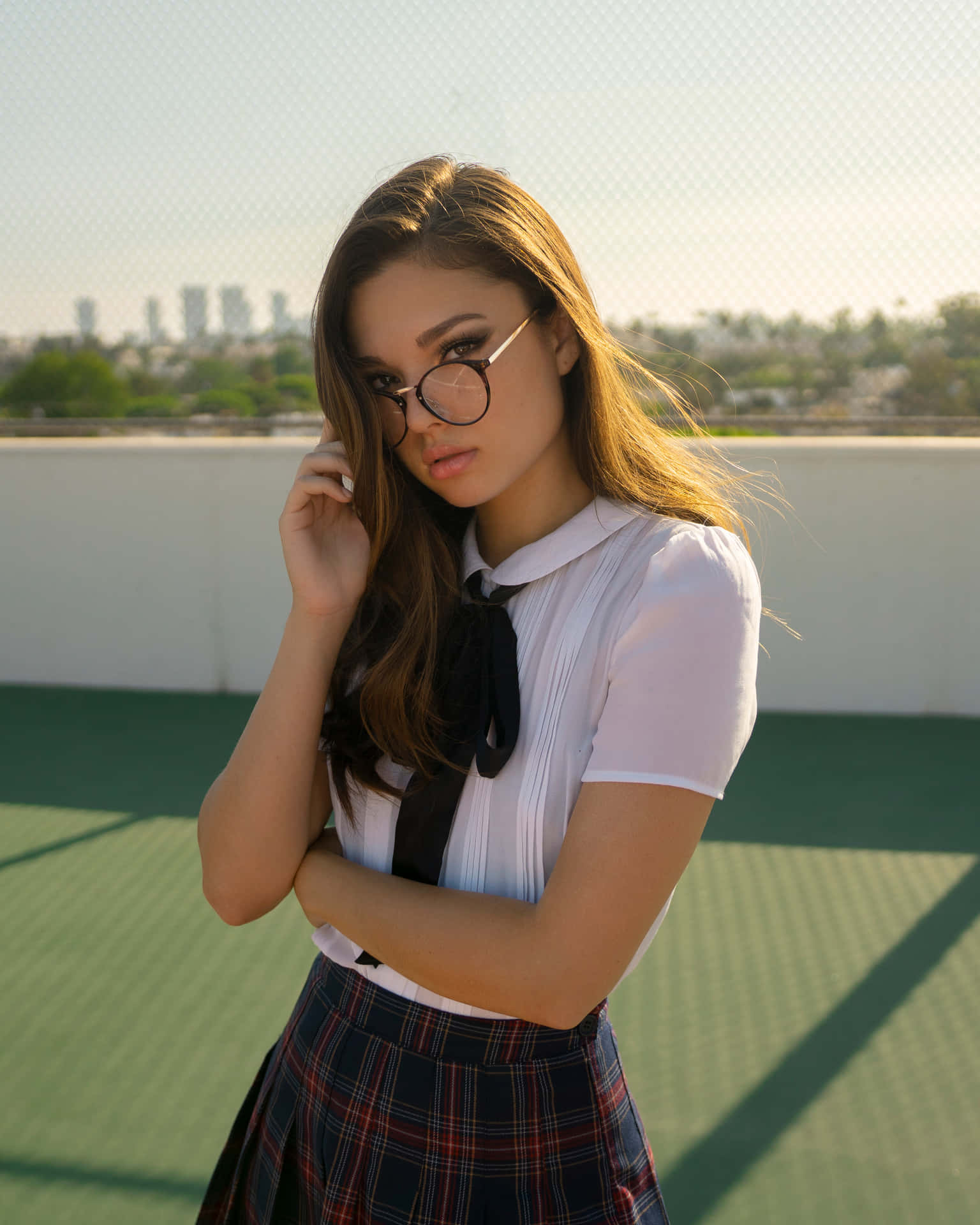 Modern School Girl Glasses