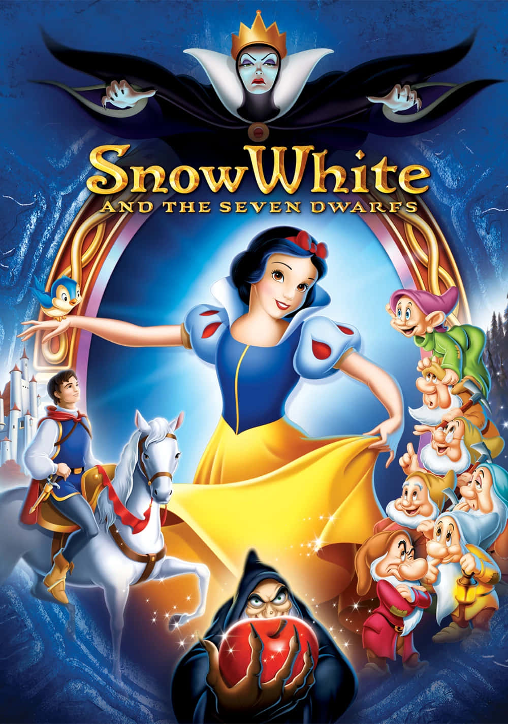 Modern Snow White And The Seven Dwarfs Poster Background