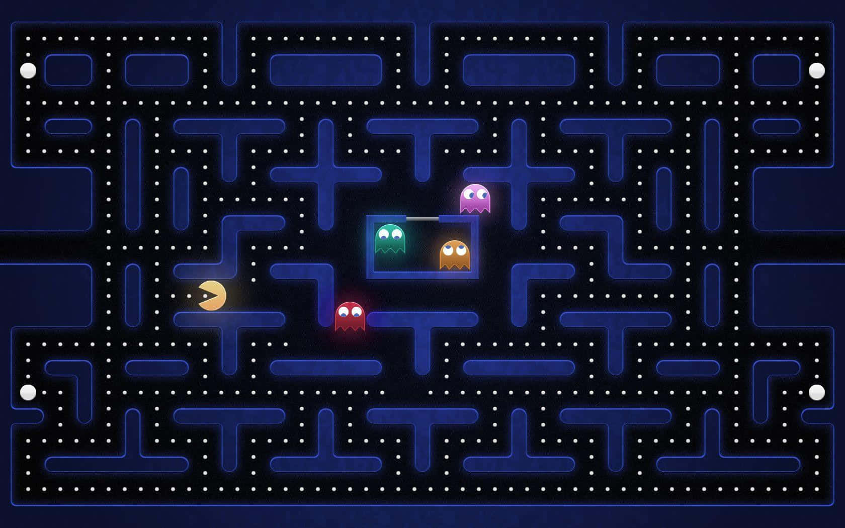 Modern Version Of Pac Man Detailed Graphics Background