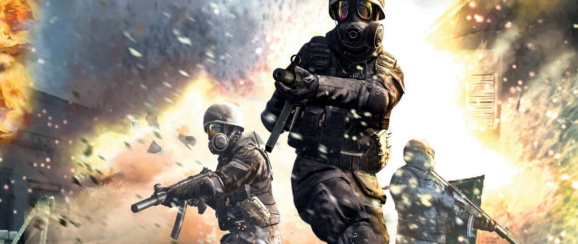 Modern Warfare Action Scene Background