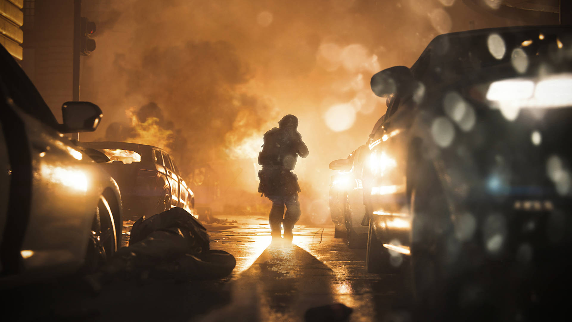 Modern Warfare Battle In The City Background