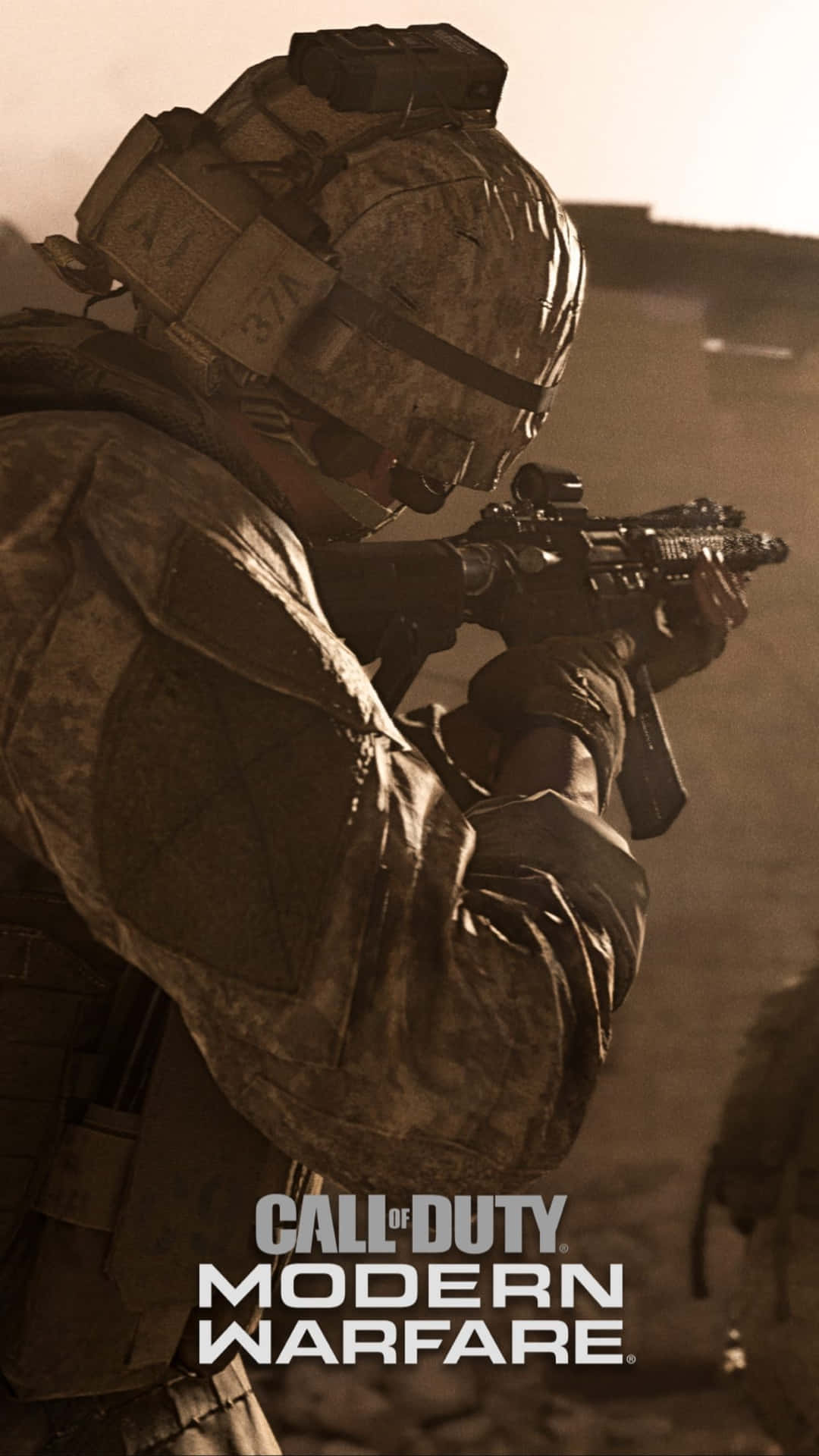 Modern Warfare Soldier Ready For Combat Background