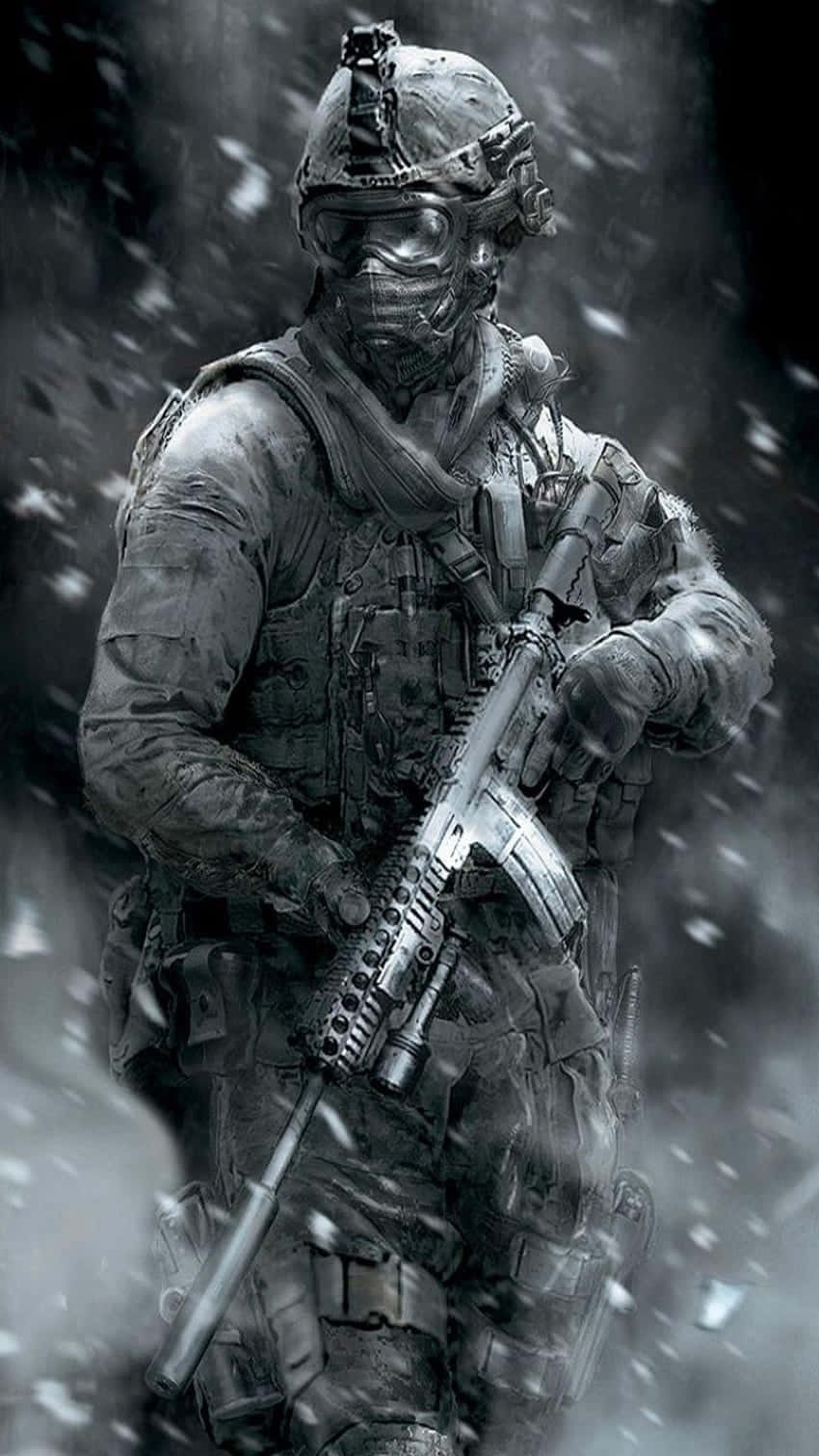 Modern Warfare Soldierin Action Background
