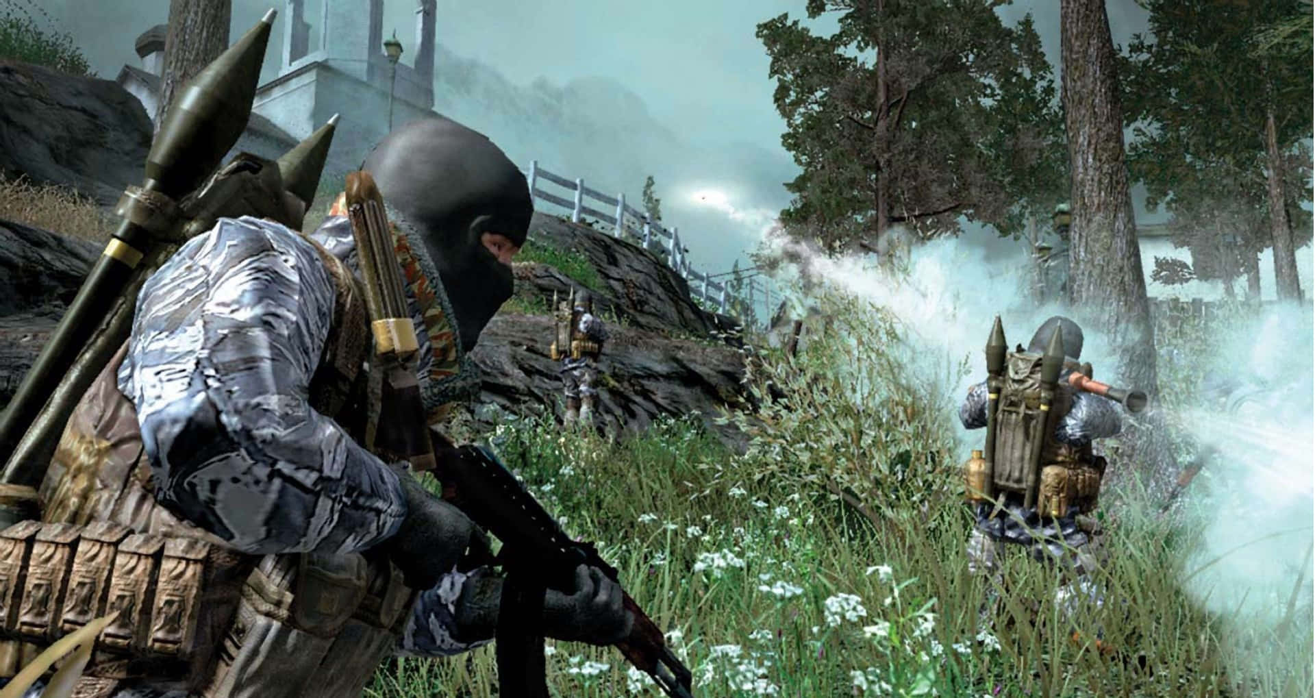 Modern Warfare Stealth Mission Scene Background