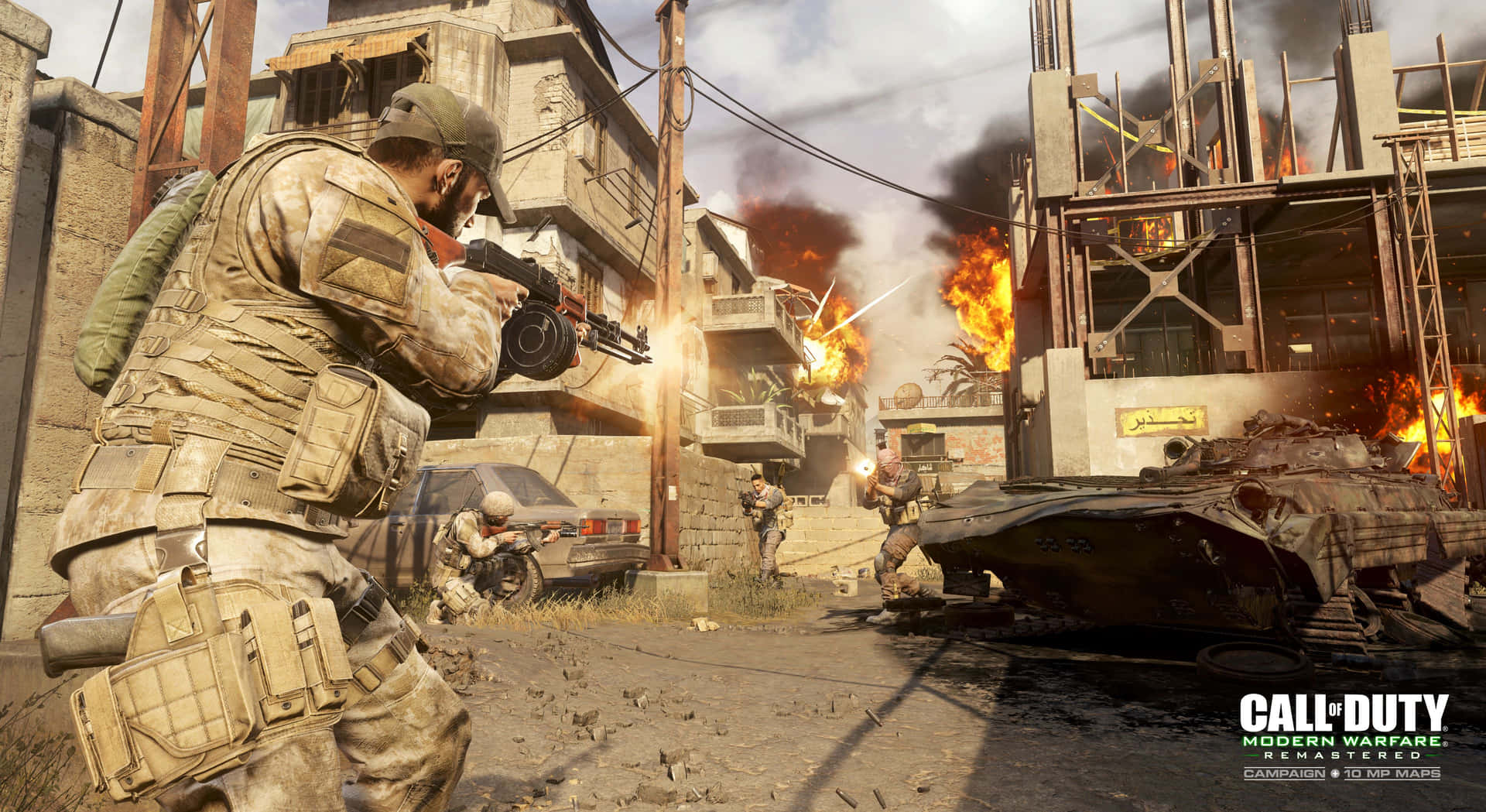 Modern Warfare4 Intense Combat Scene Background