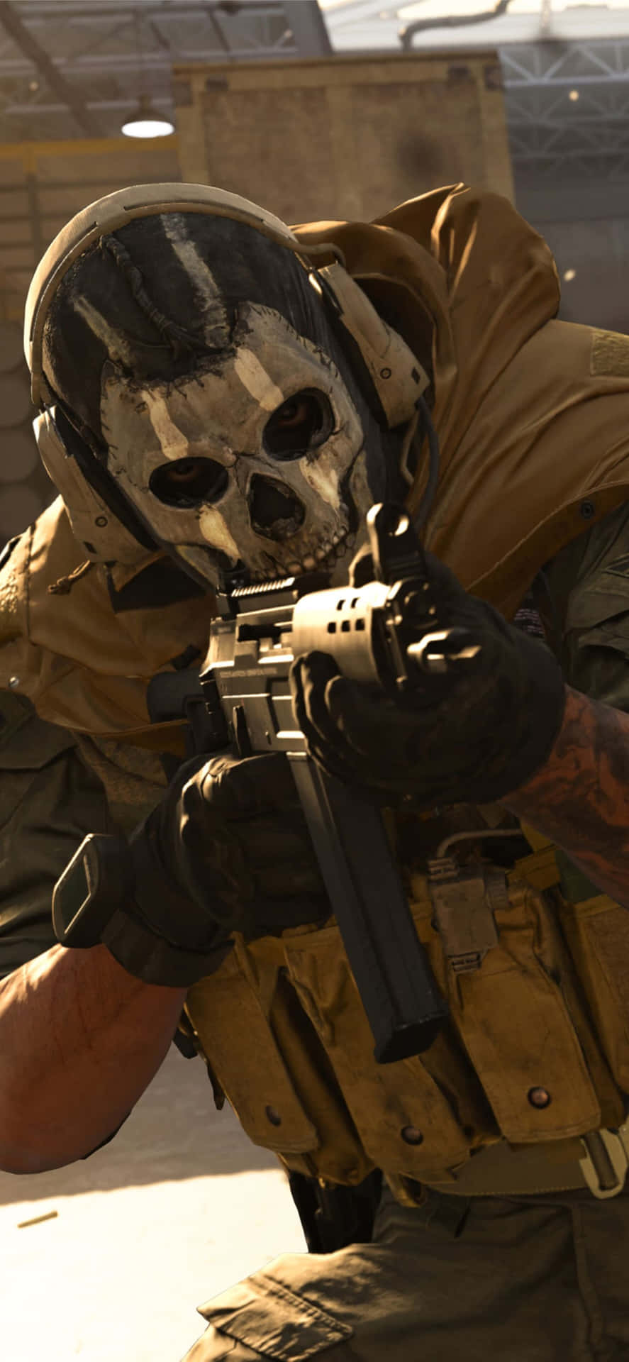 Modern Warfare4 Skull Mask Soldier Background