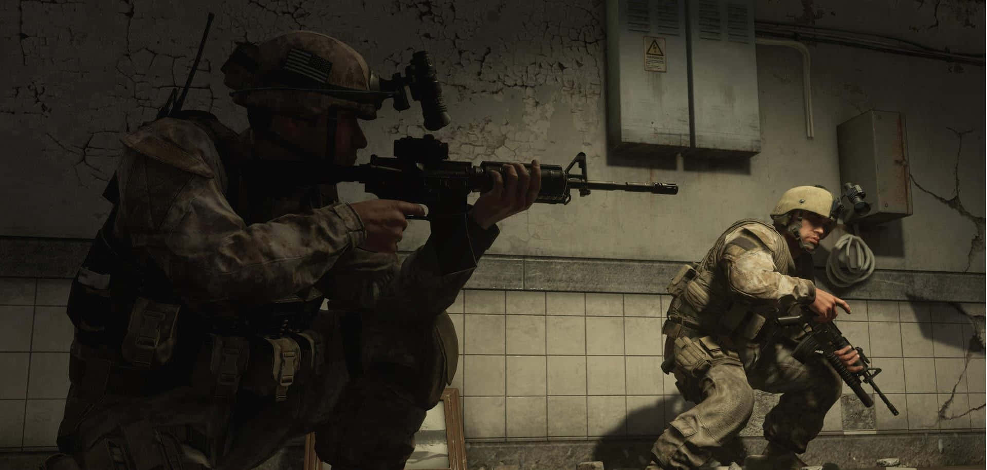 Modern Warfare4 Soldiers Readyfor Combat Background