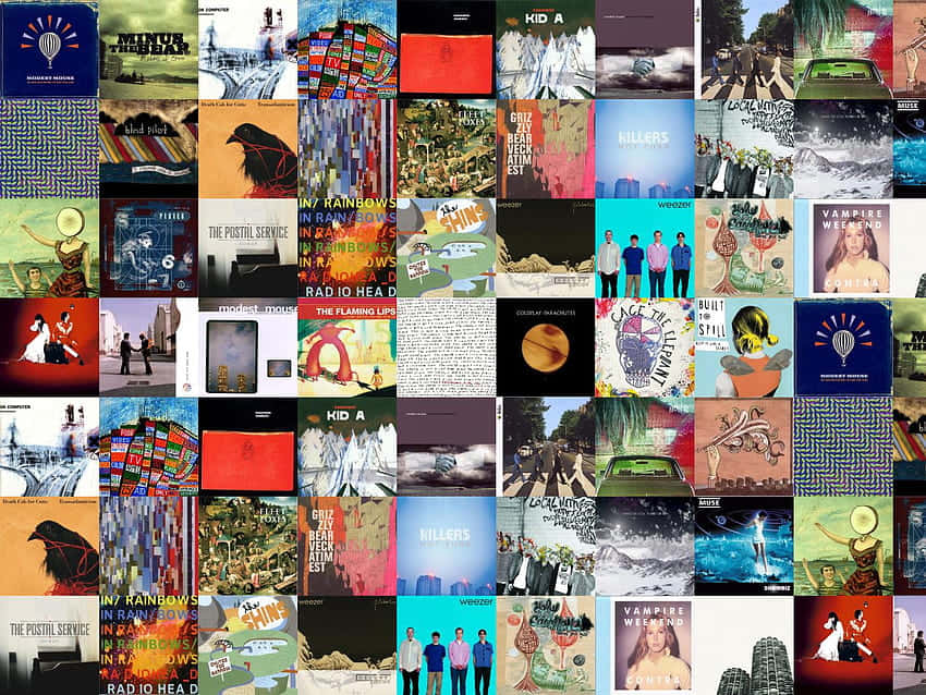 Modest Mouse Album Cover Art Collection Background