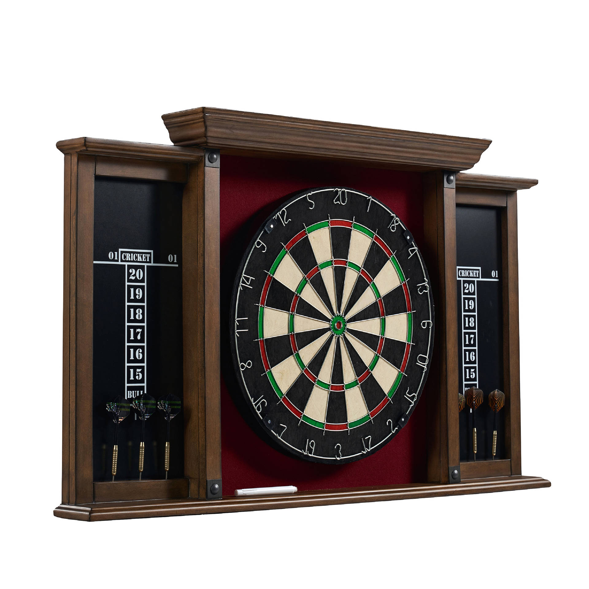 Modest Polish Darts Wooden Dartboard Cabinet