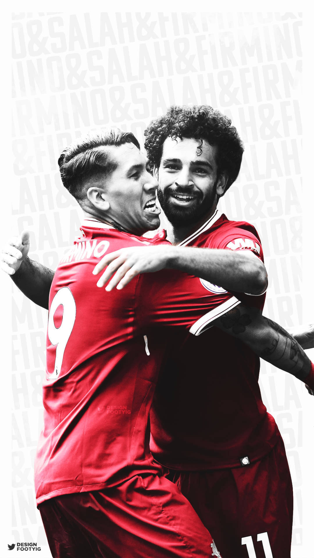 Mohamed Salah And Roberto Firmino Background