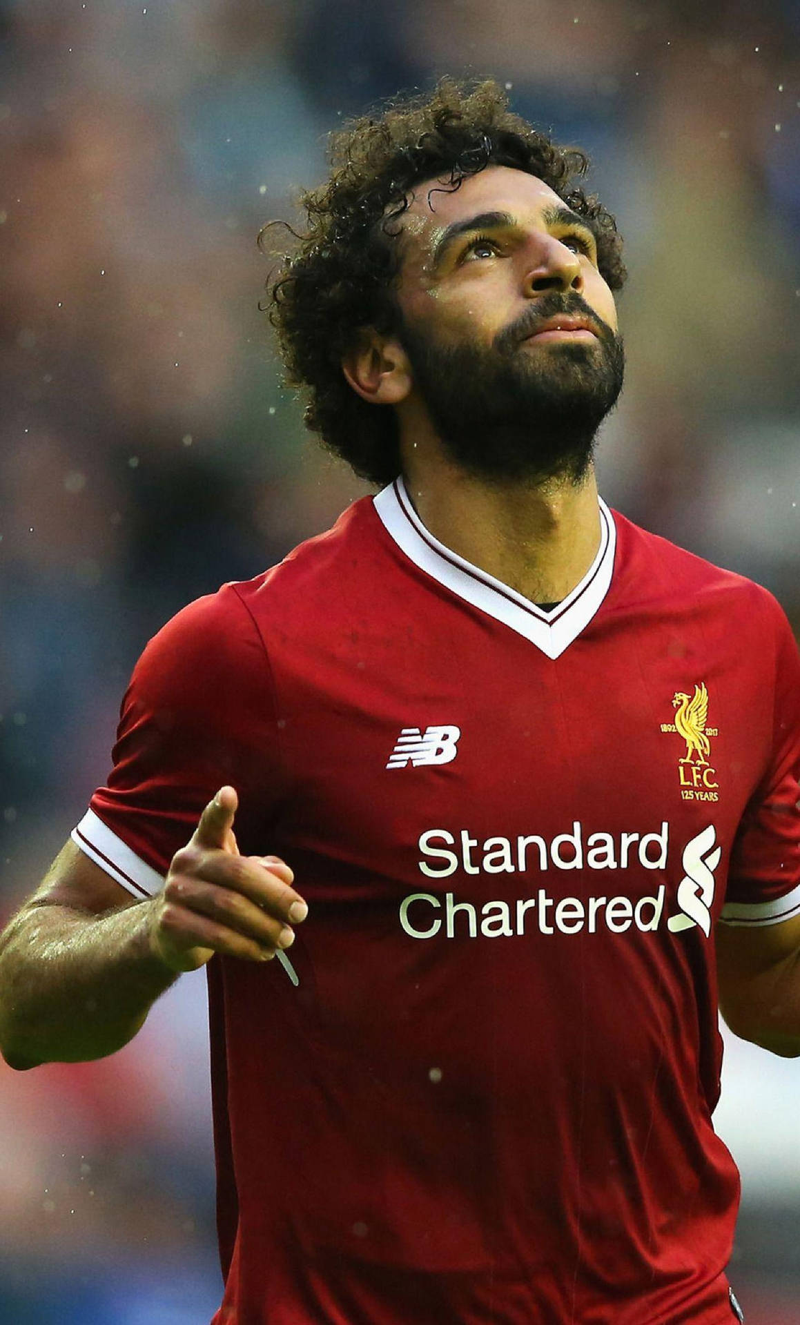 Mohamed Salah Looks Up Portrait Background