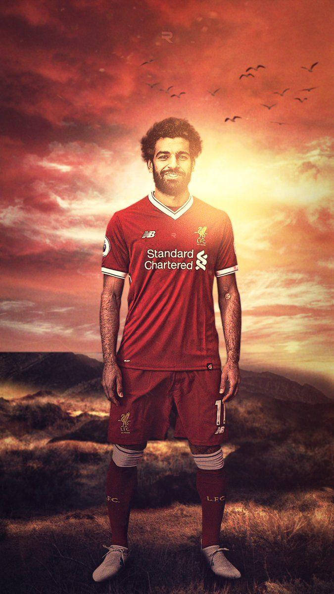 Mohamed Salah Sunrise Portrait Background