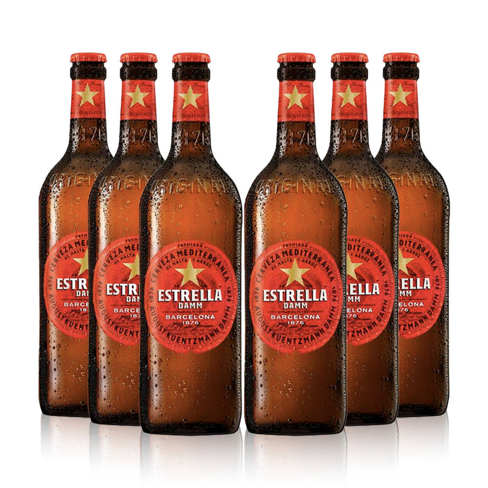 Moist Bottles Of Estrella Damm Background