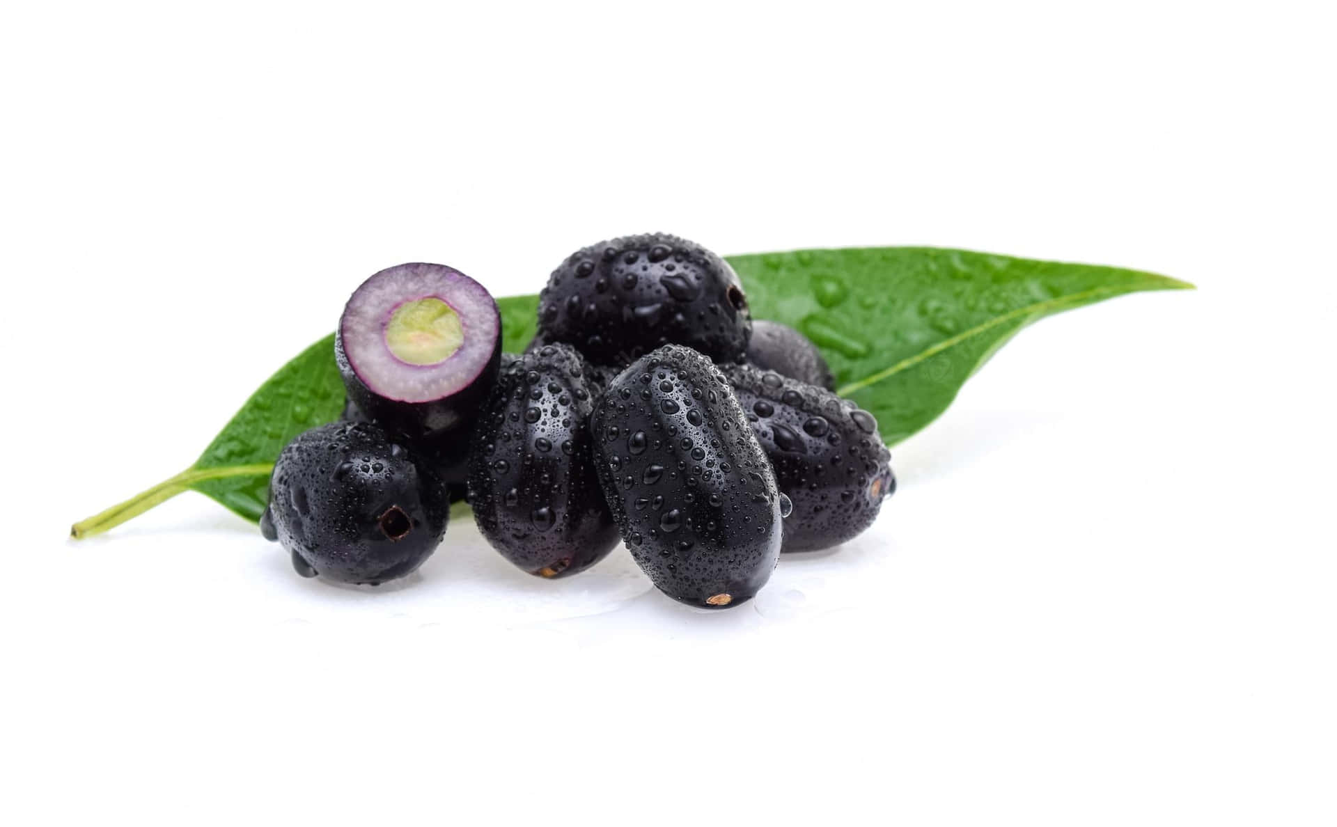 Moist Bunch Of Java Plums Background