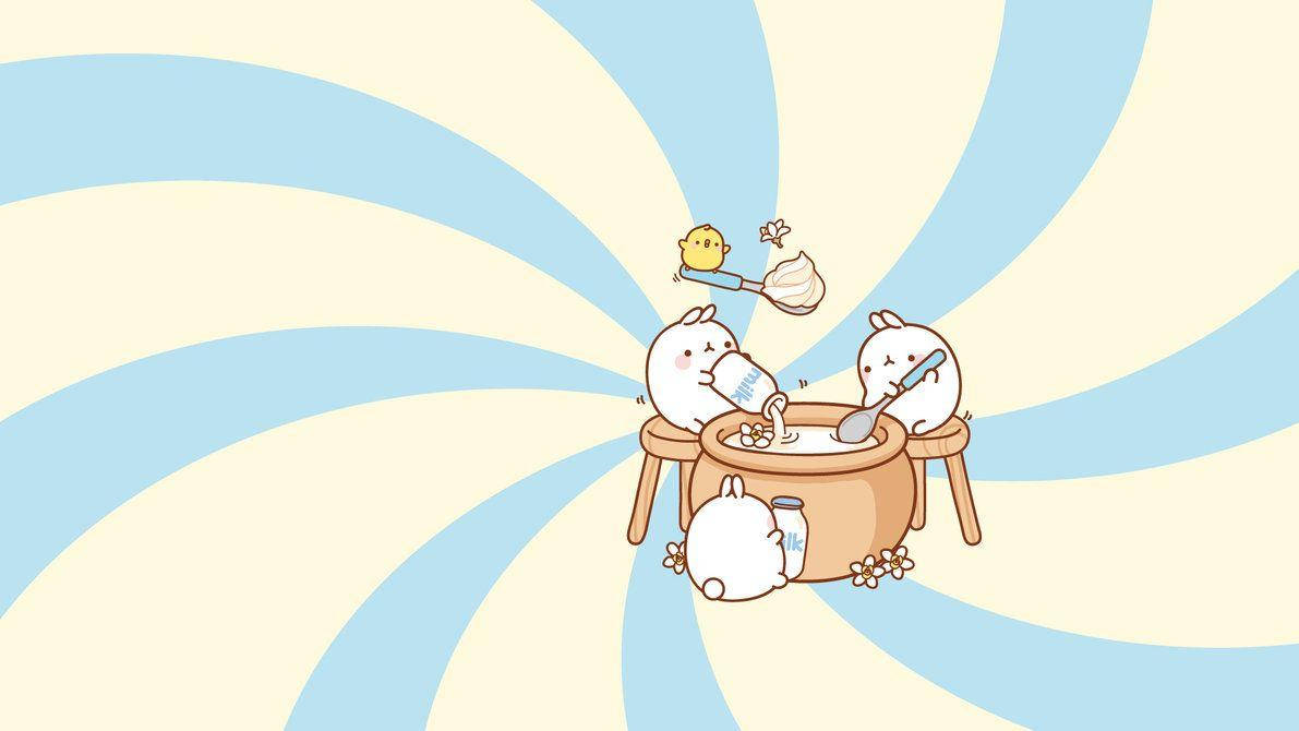 Molang Mixing Milk Background