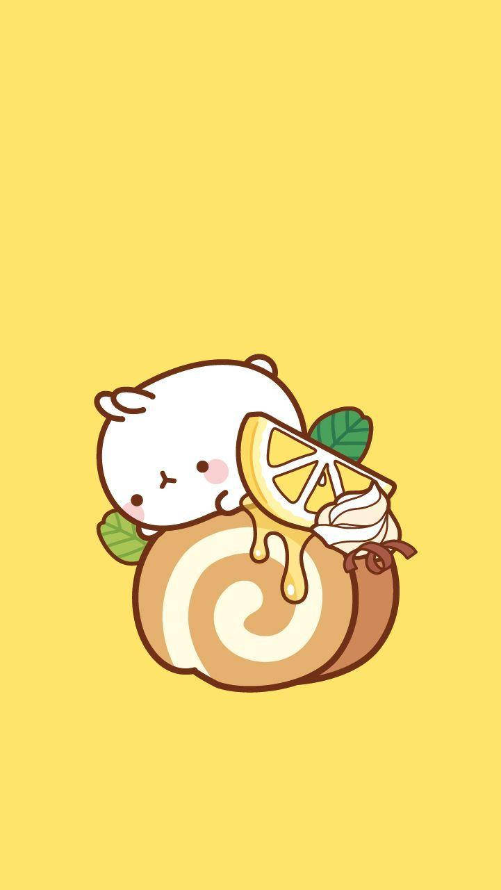 Molang With A Lemon Background