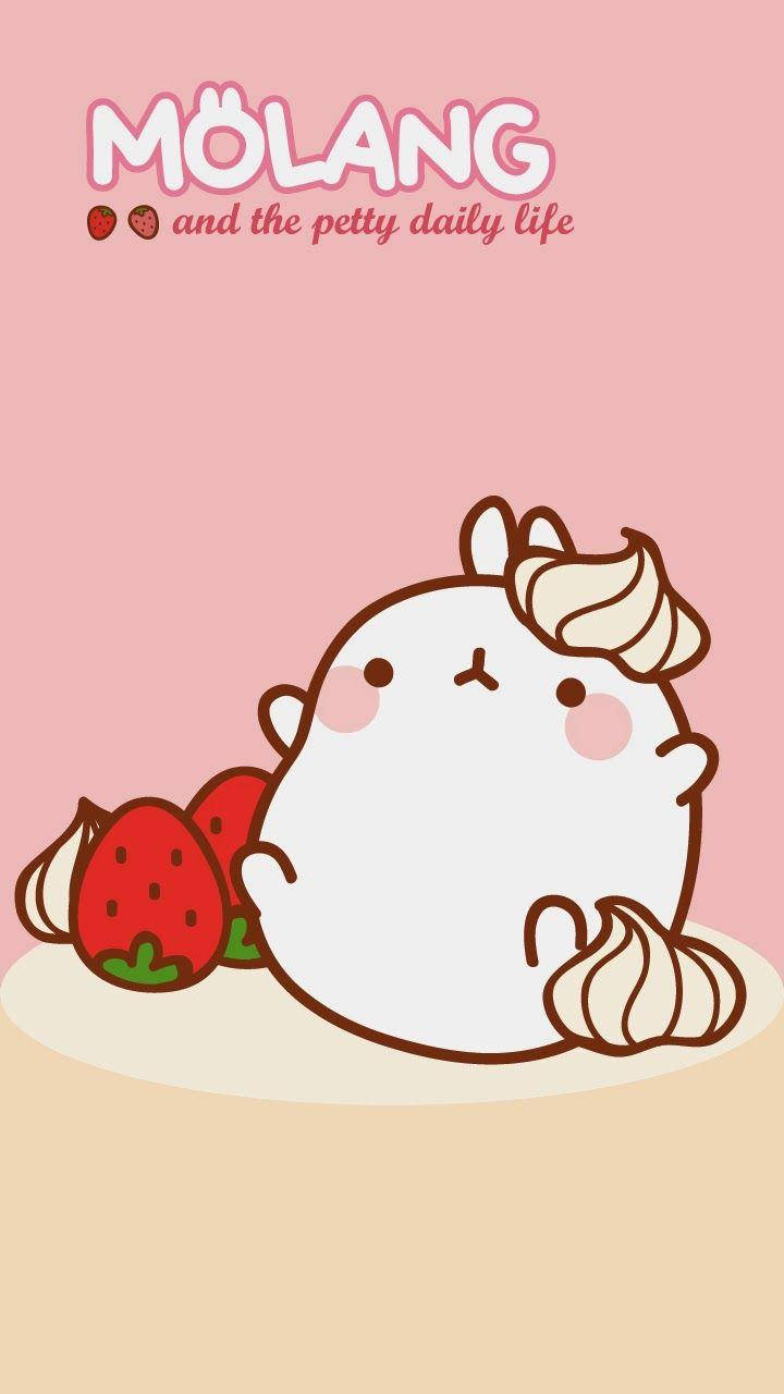 Molang With Strawberries Background