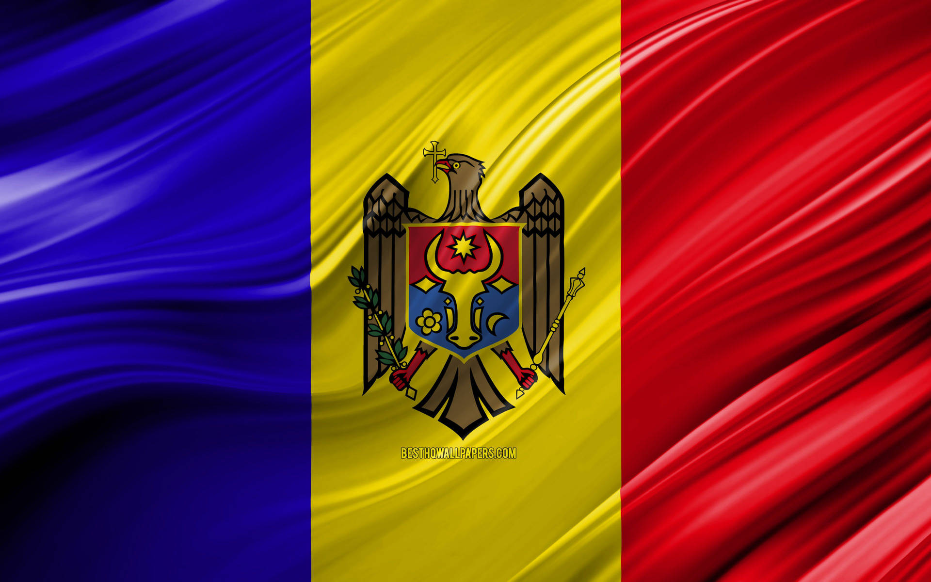 Moldova Flag Logo Background