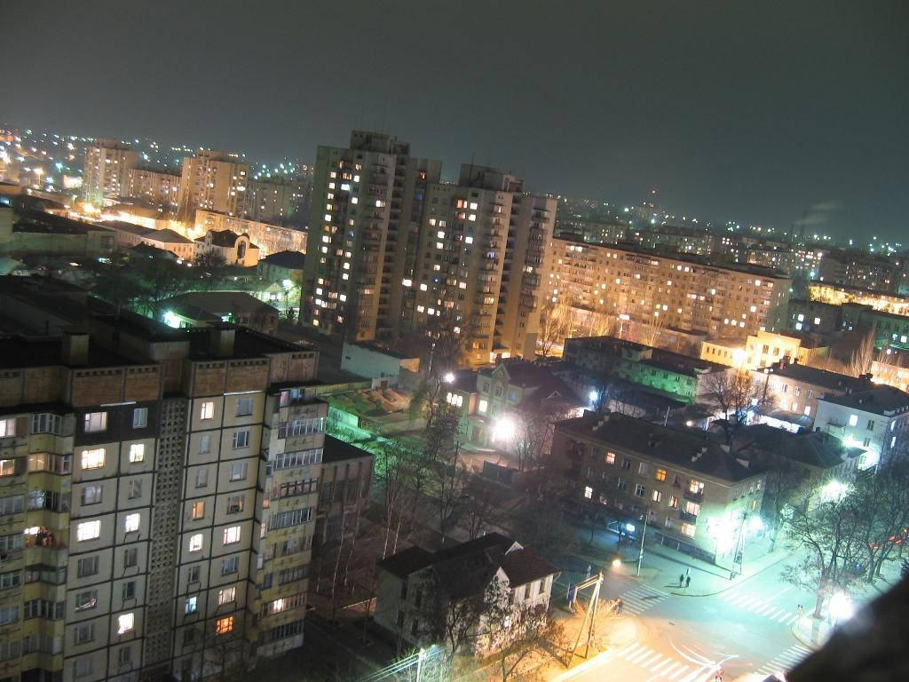 Moldovas City View Night Background