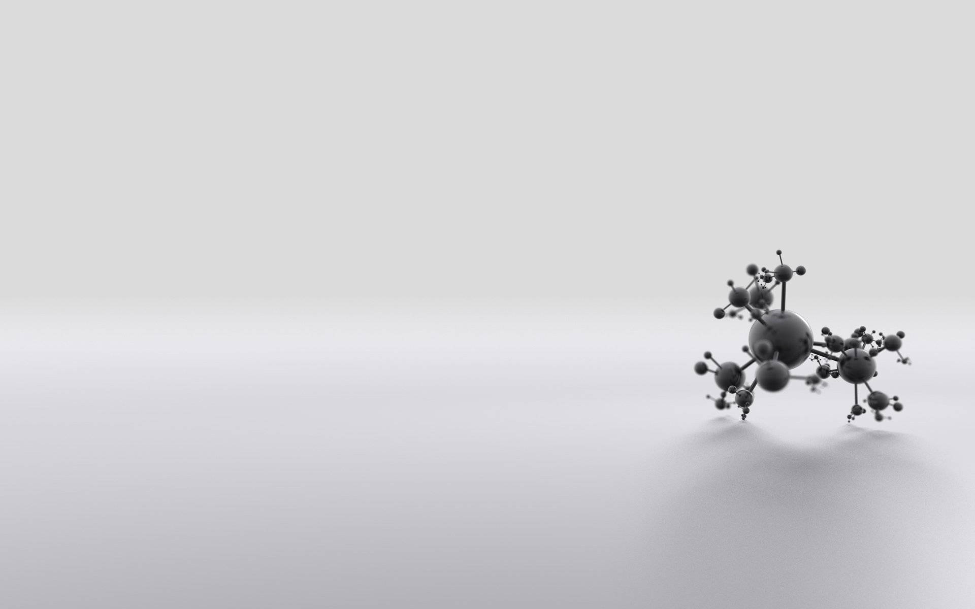 Molecules On Cool White Background