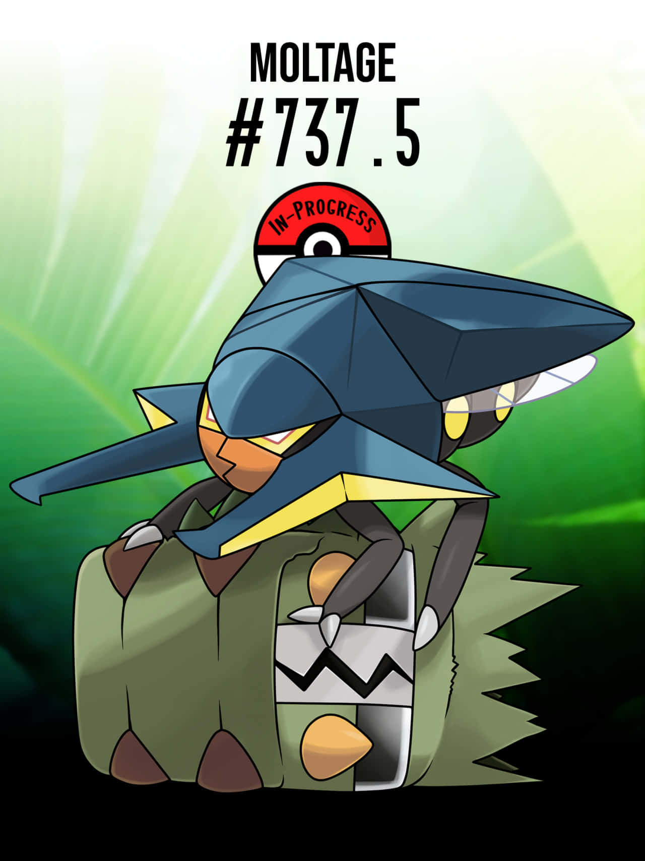 Moltage Pokemon Fan Art Background