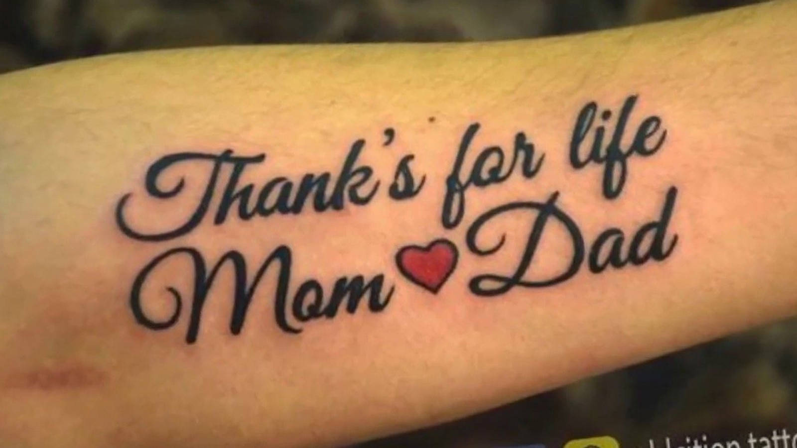 Mom And Dad Thanks Tattoo Background