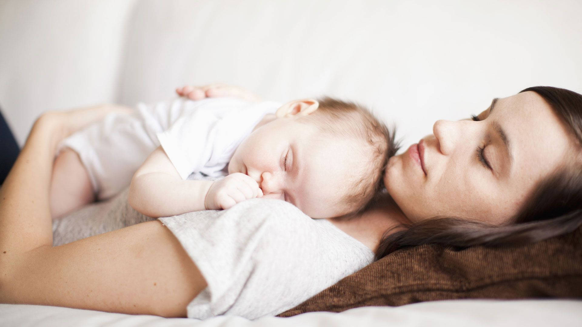 Mom And Son Napping Background