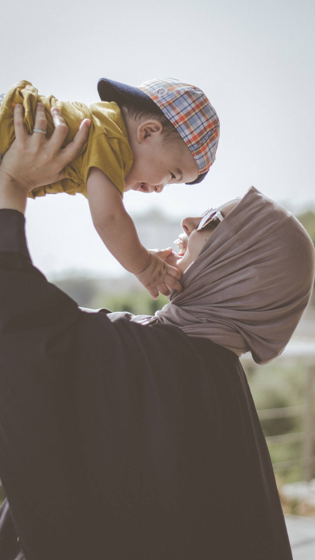 Mom And Son With Hijab