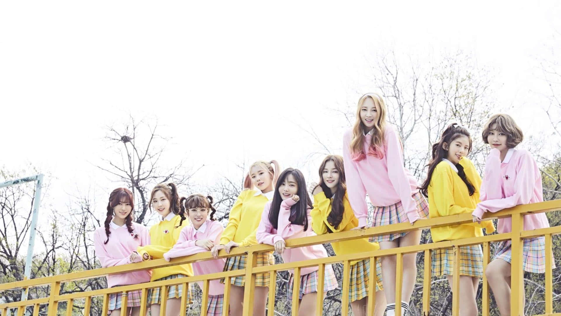 Momoland Members Outdoor Photoshoot Background