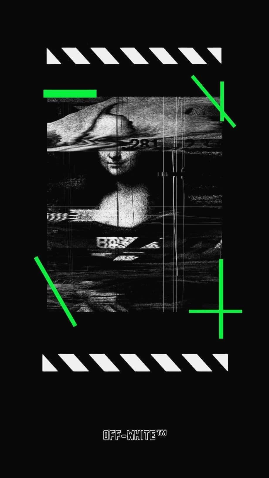 Mona Lisa Glitch Off White Iphone