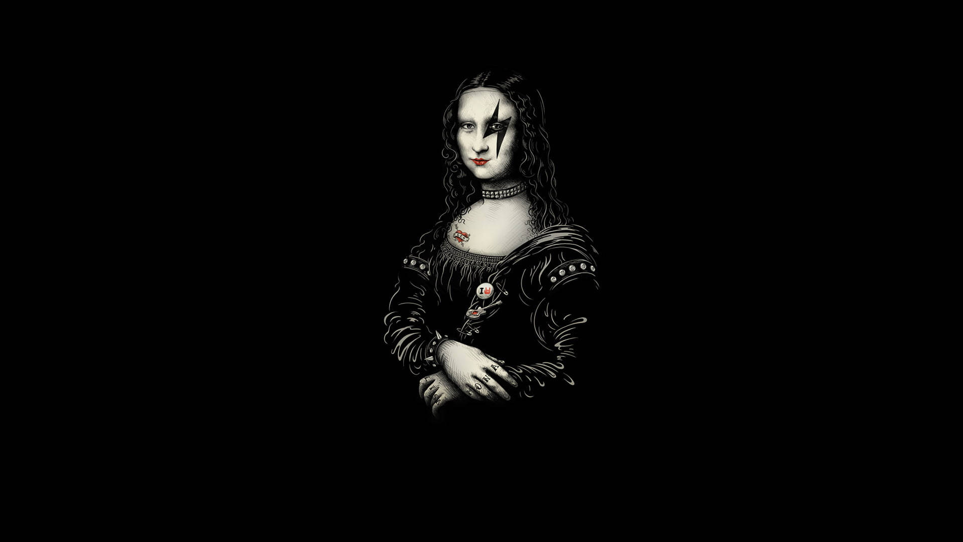 Mona Lisa Metal Rock Background