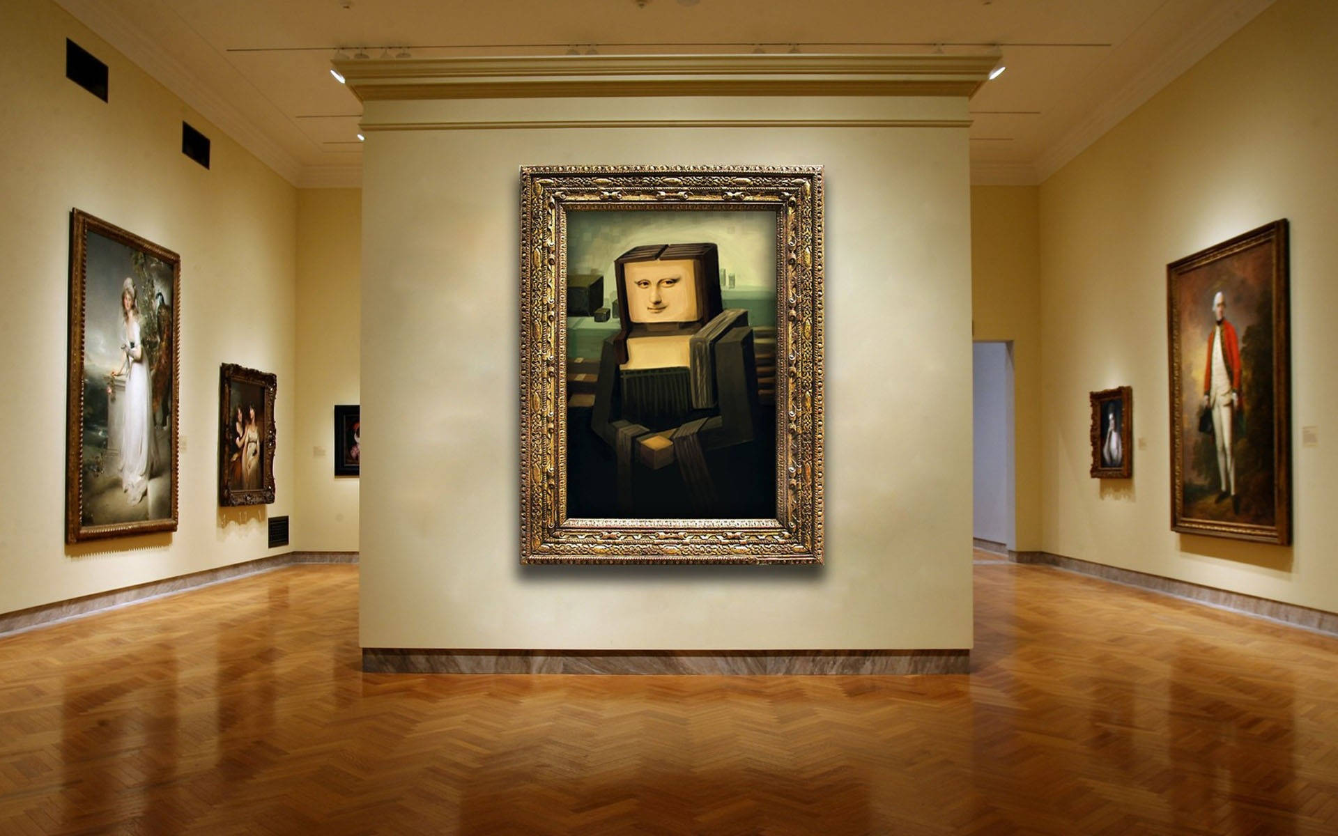 Mona Lisa Minecraft Paint Background