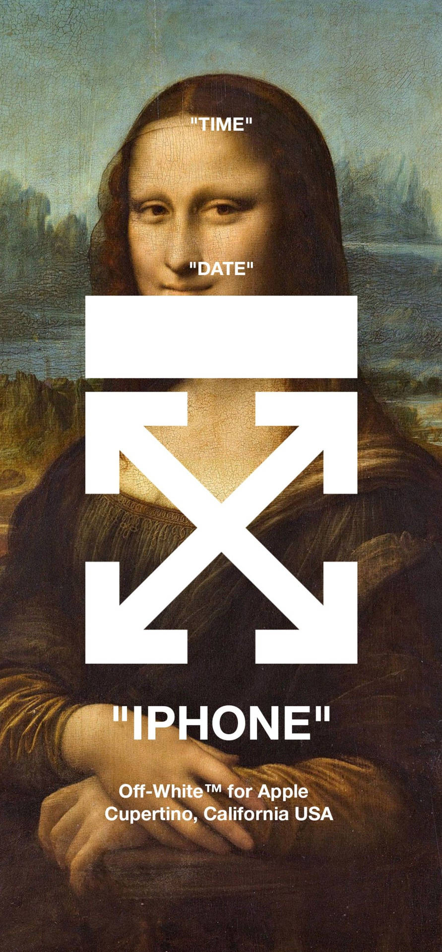 Mona Lisa Off-white Iphone Background