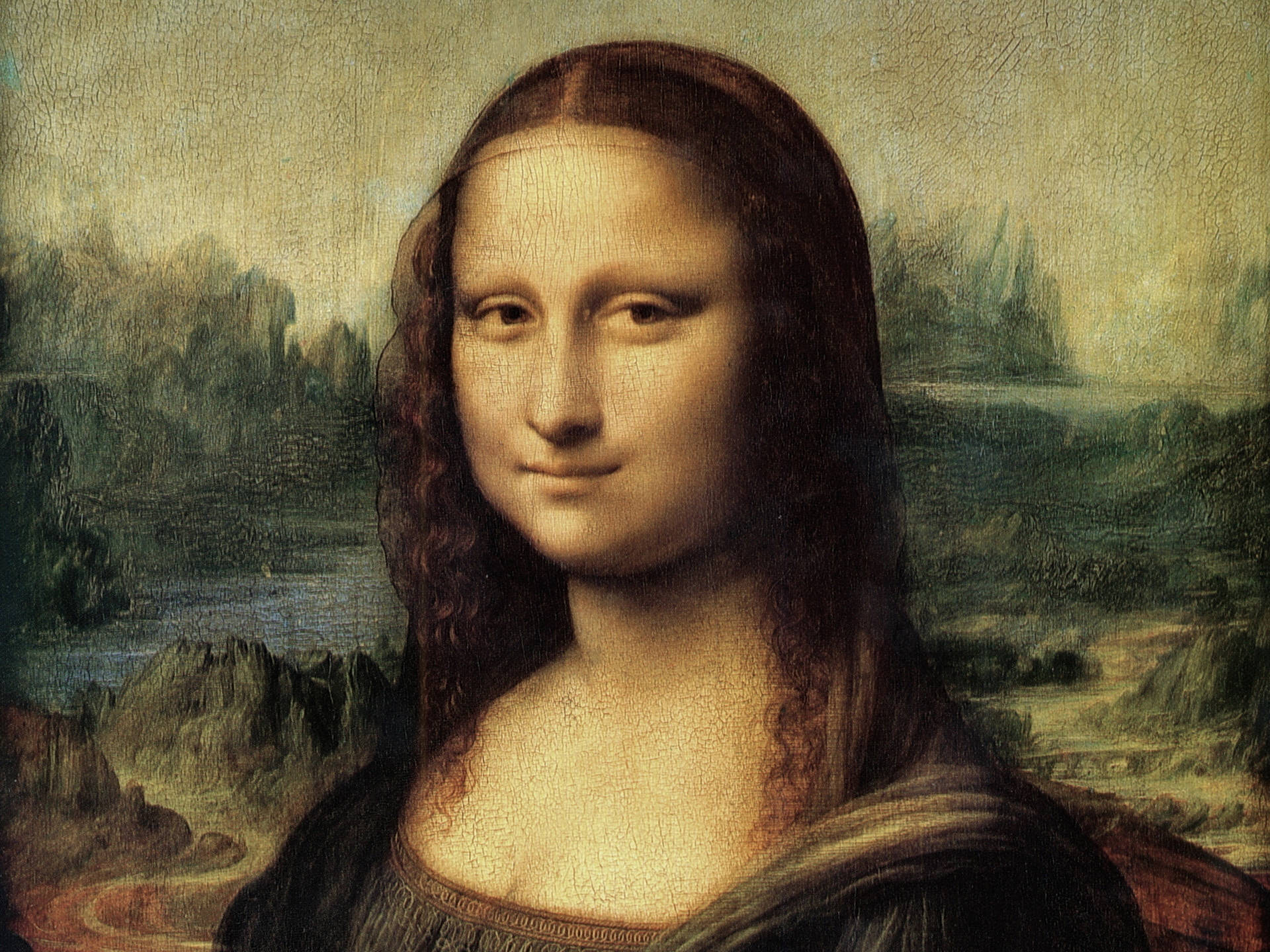 Mona Lisa Oil Painting Background