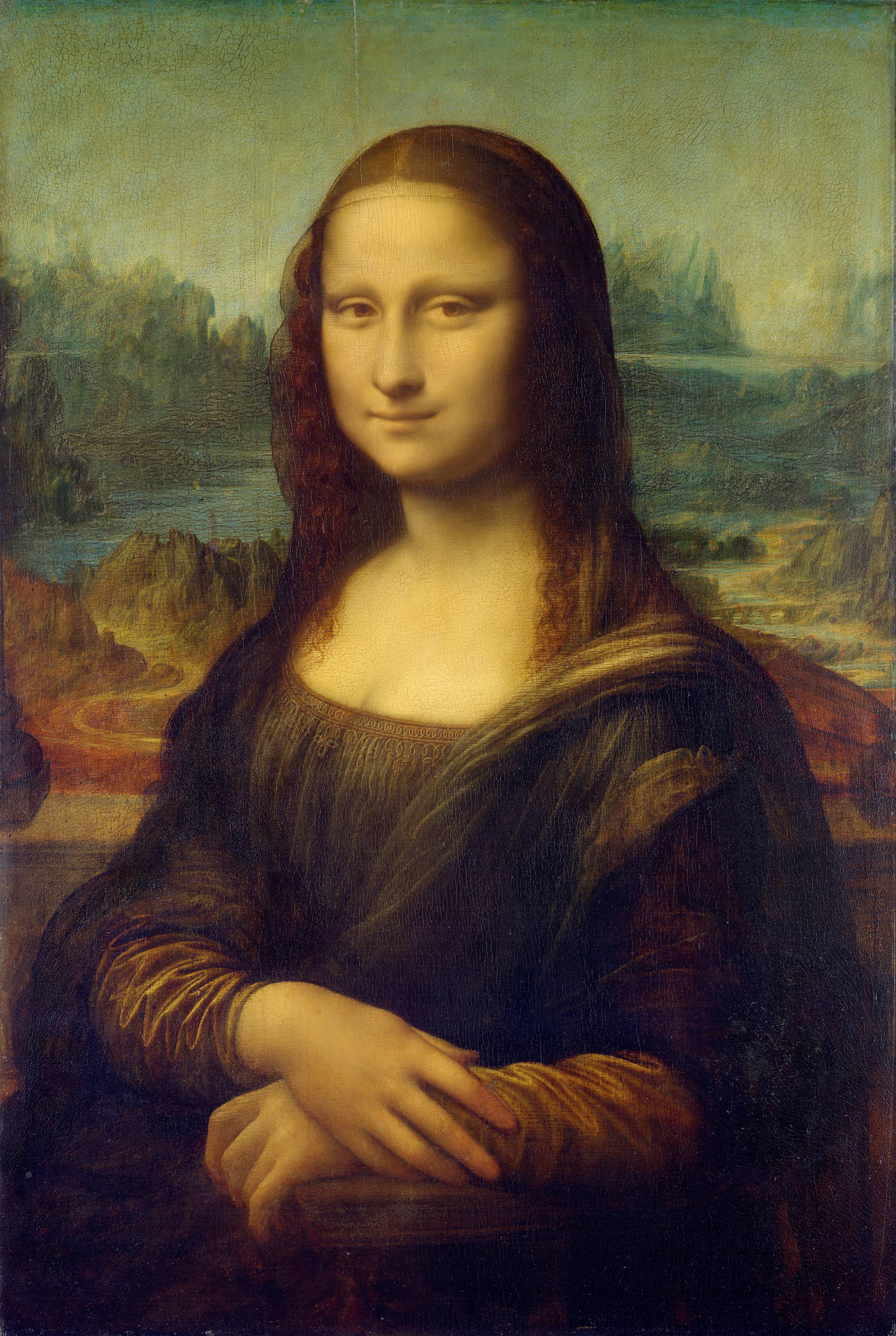 Mona Lisa Oil Portrait Background