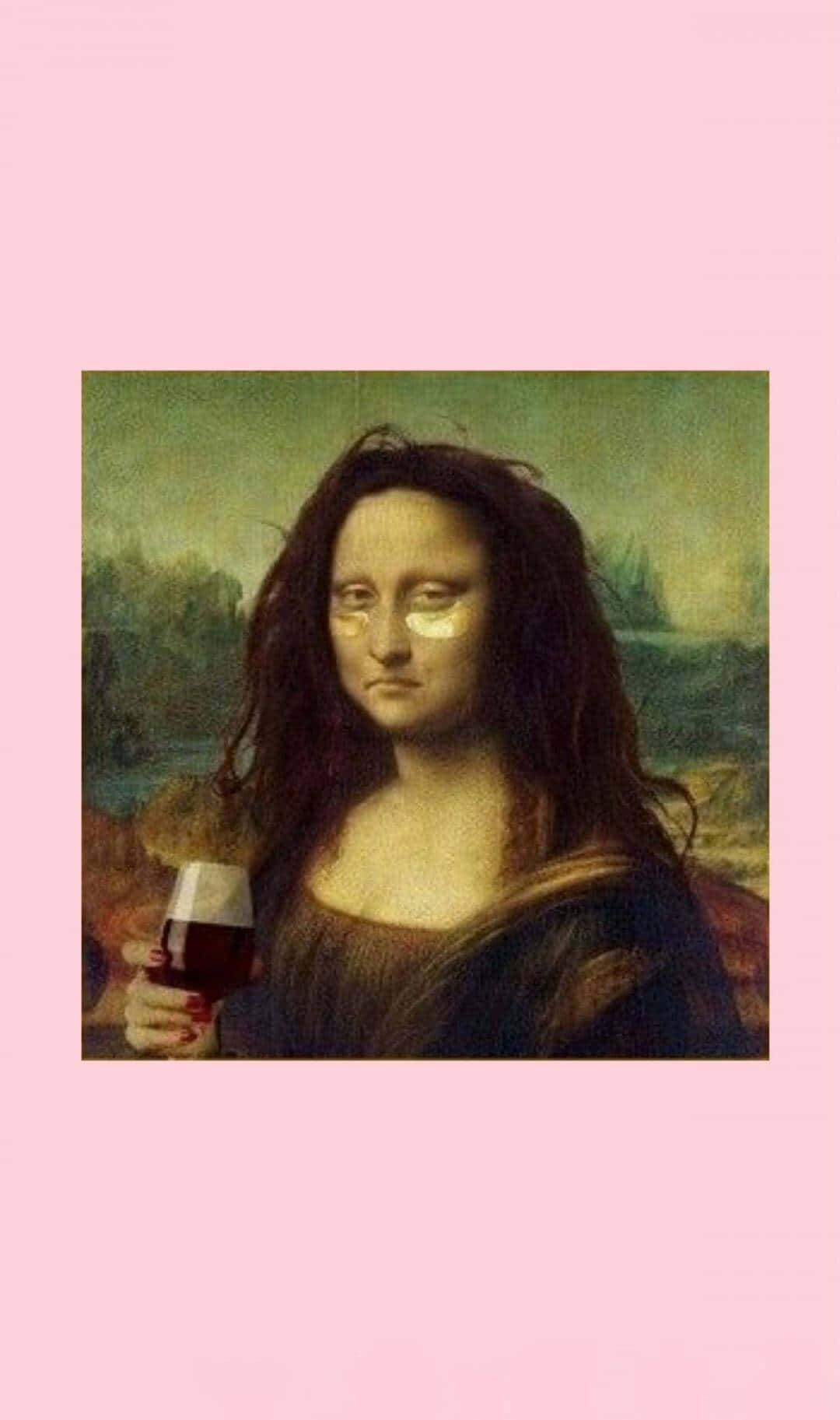Mona Lisa Tired Aesthetic Background