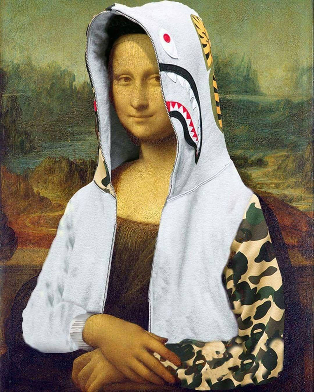 Mona Lisa X Bape Art Background
