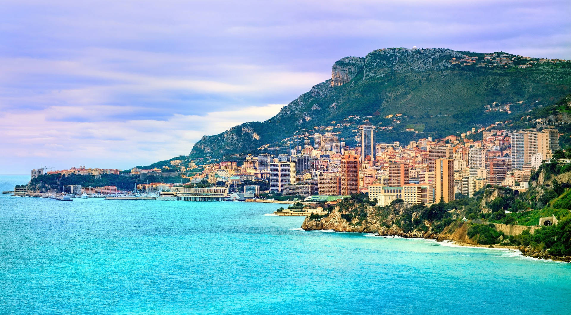 Monaco Blue Waters Background