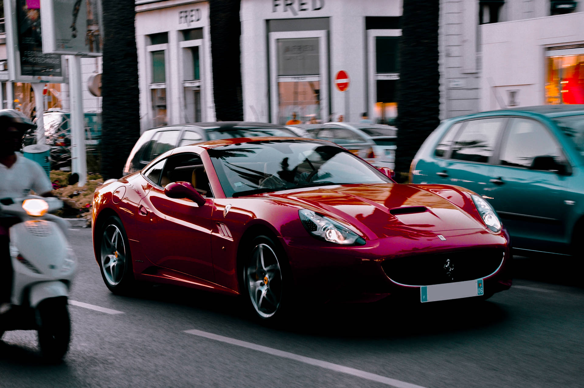 Monaco Cars On Traffic Background