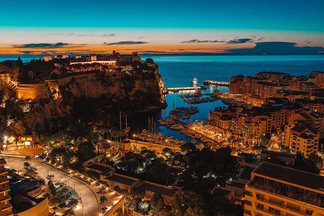 Monaco City Sunrise 4k Desktop Background
