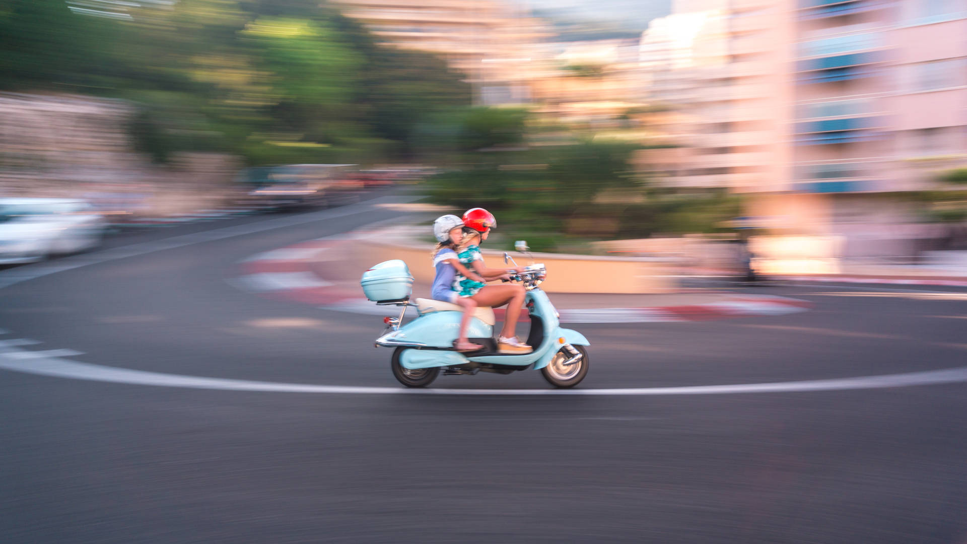 Monaco Motorcycle On Road Background