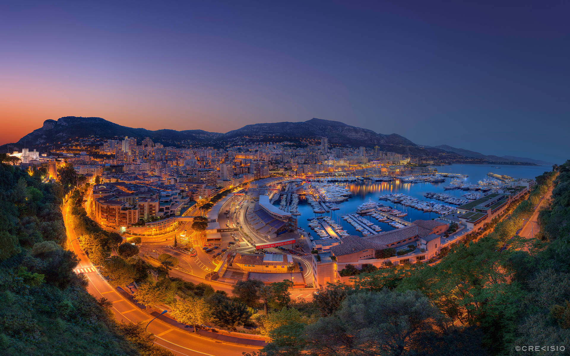 Monaco Panorama Shot Background