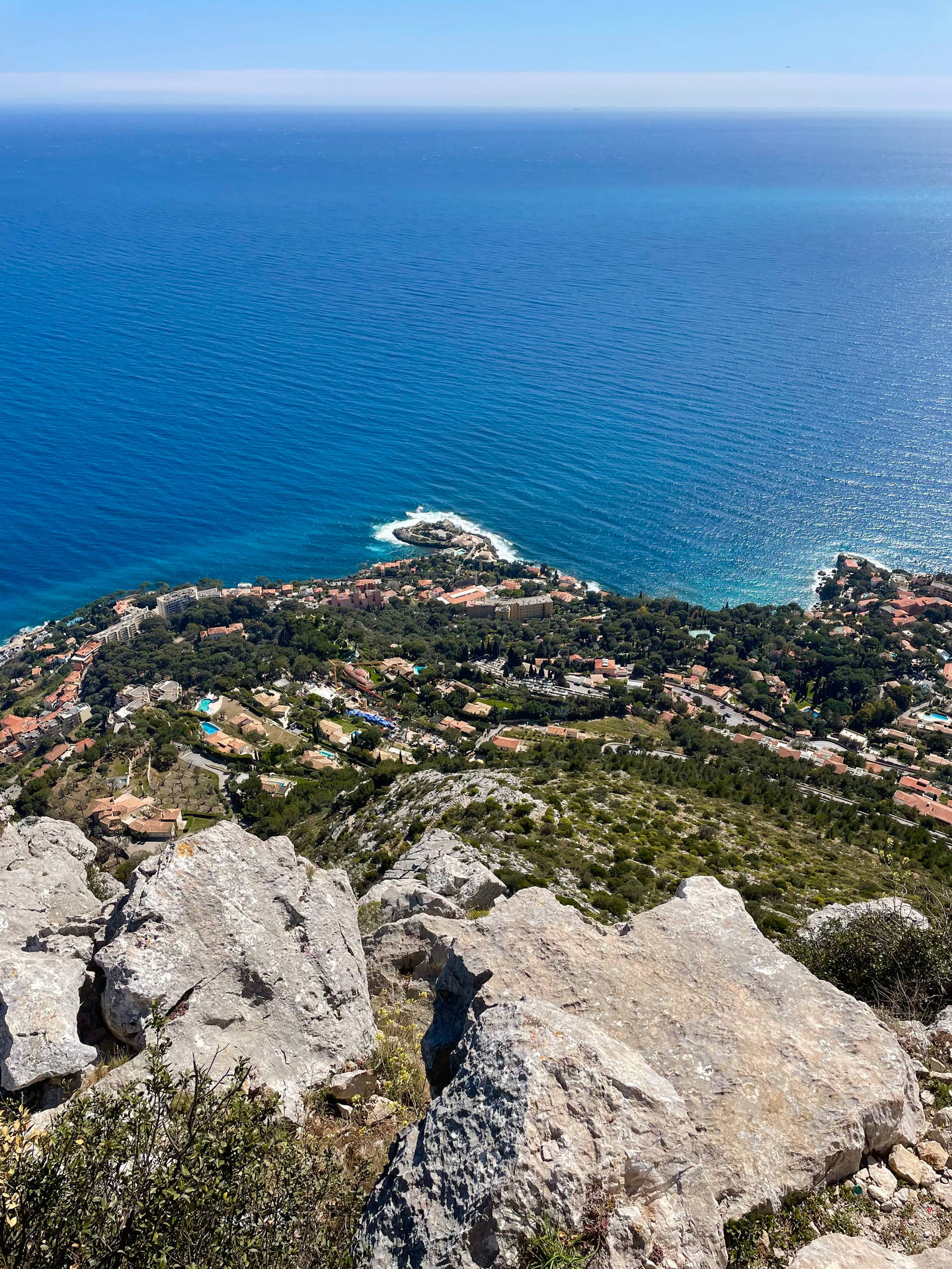 Monaco Rocks And Water Background