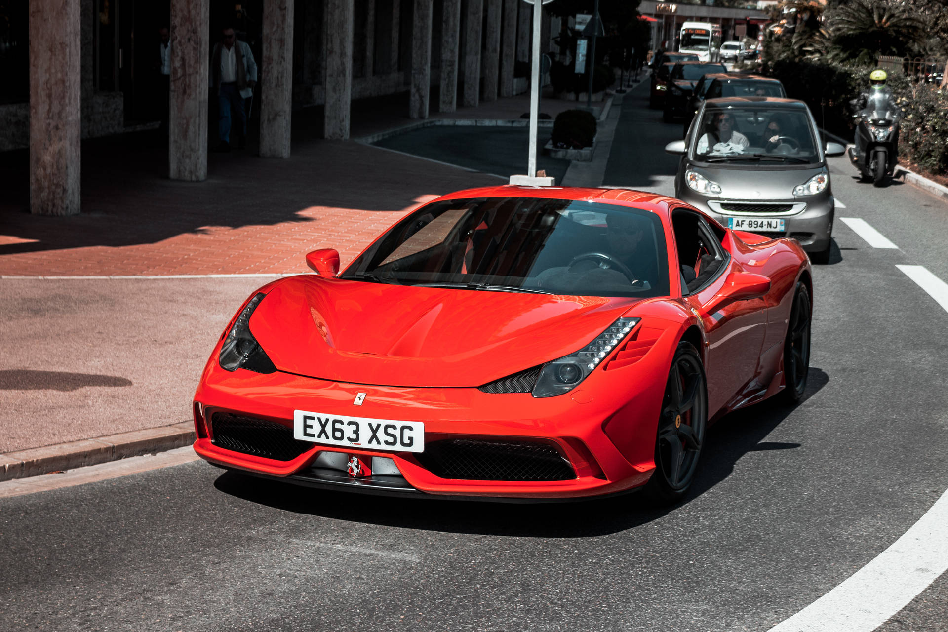 Monaco Vehicles On Road Background